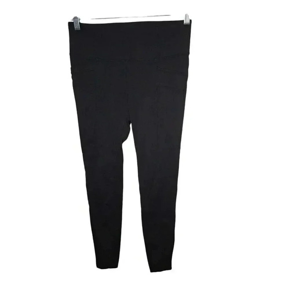 Athleta Metro Skinny Pants Womens MT Black Knit Yoga Athletic Legging EUC - Picture 6 of 16